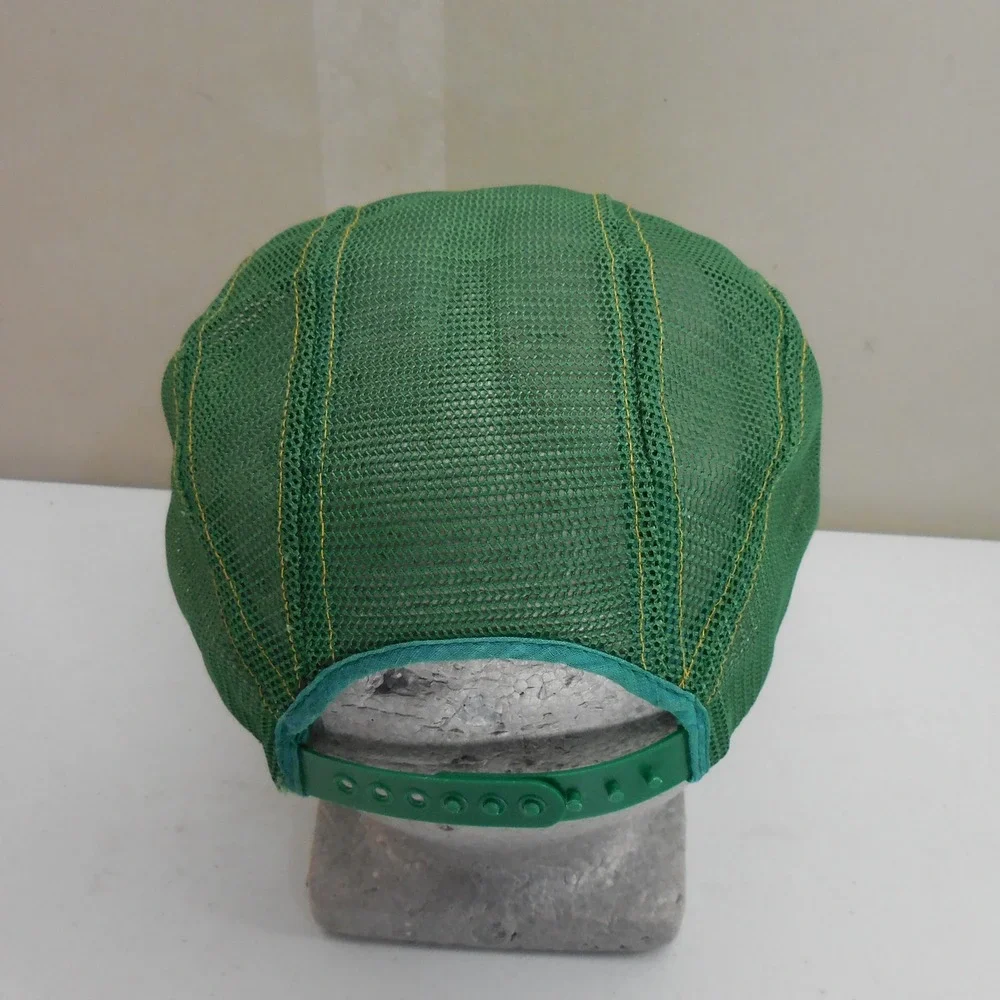 Vintage John Deere Mesh Trucker Hat Green Snapback Louisville Mfg Co Logo Cap